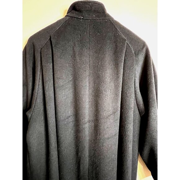 VTG Ashley Scott L Black Heavy Wool Long Coat  Button Closure Pockets Y2K USA - Picture 4 of 16